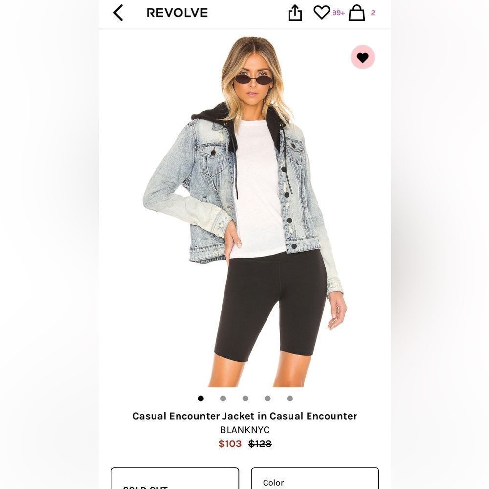 Blank NYC - Jean jacket with detachable hood - XS